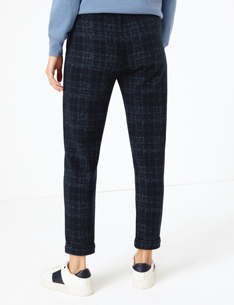 Checked Straight Ankle Grazer Trousers 4 of 5