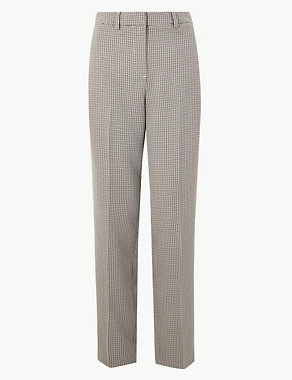 Checked Straight Fit Trousers Image 2 of 5