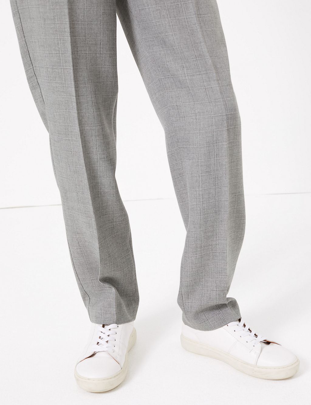 Checked Straight Leg Ankle Grazer Trousers 5 of 5