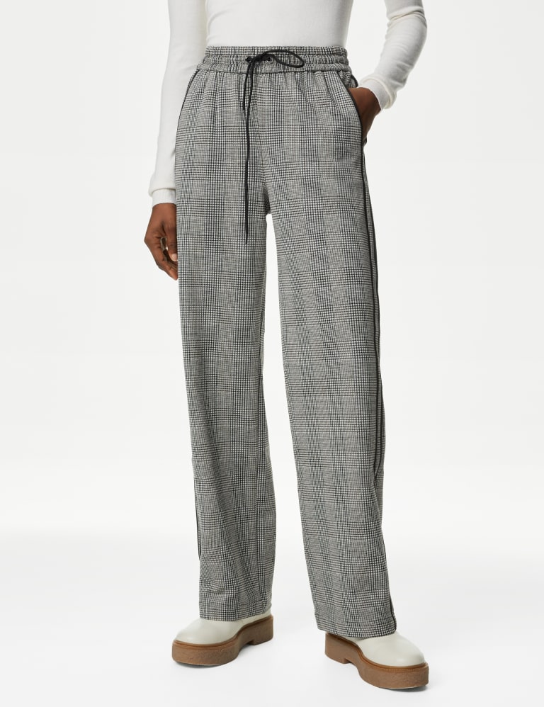 M&s red tartan trousers cheap