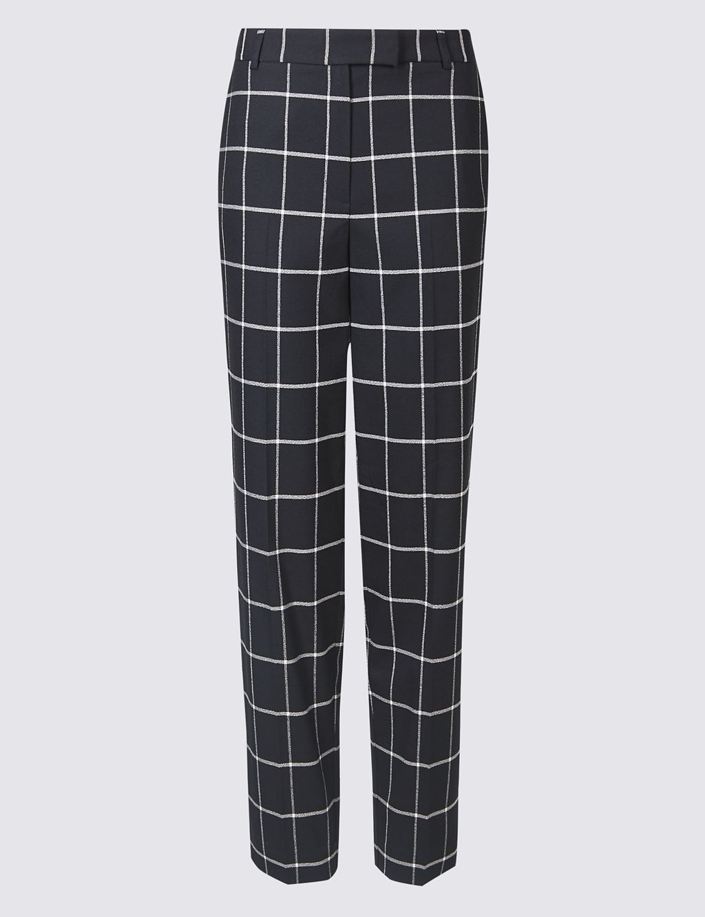Checked Straight Leg Trousers 1 of 7