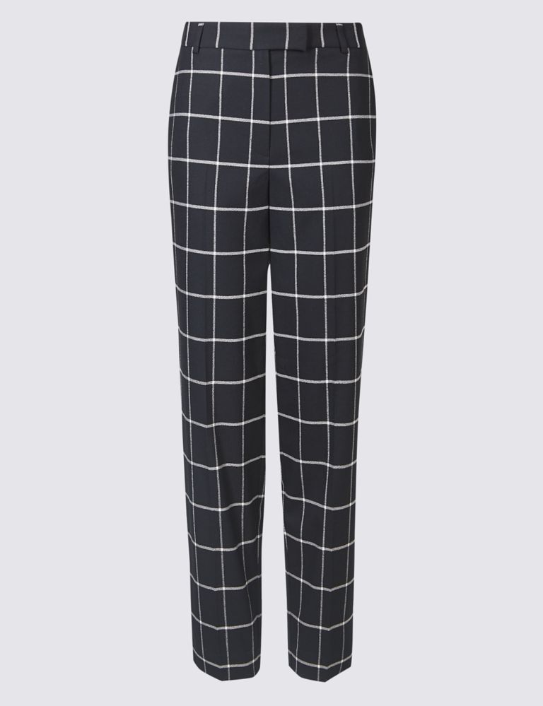 Checked Straight Leg Trousers 2 of 7