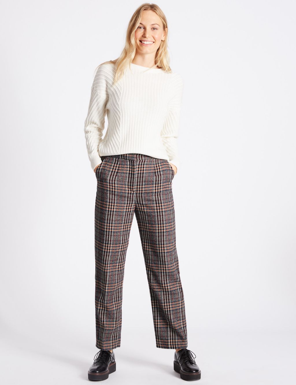 Checked Straight Leg Trousers 3 of 6