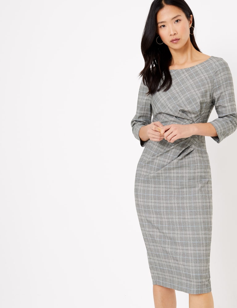 Checked Tailored Dress M S Collection M S