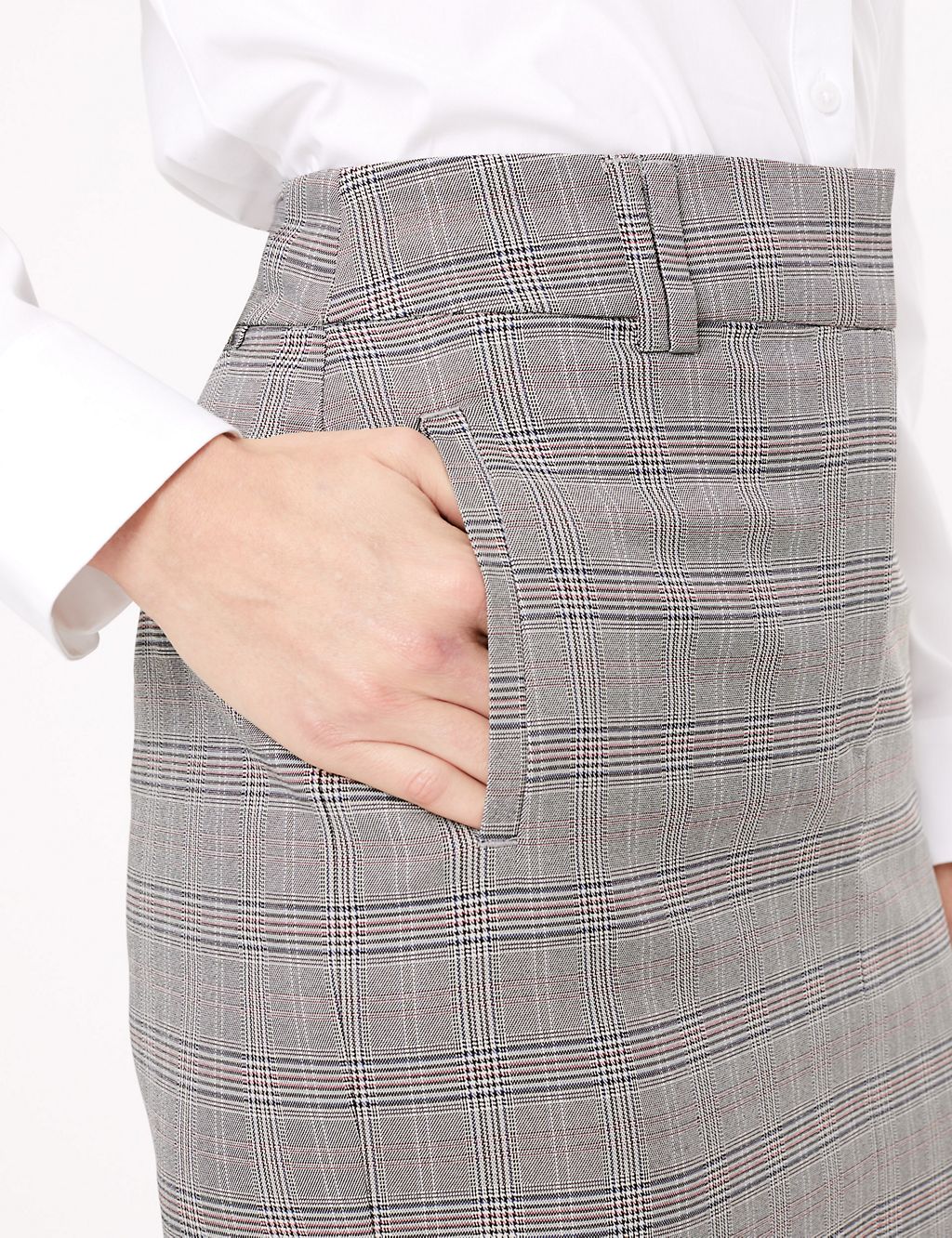Checked Tailored Pencil Skirt 5 of 5