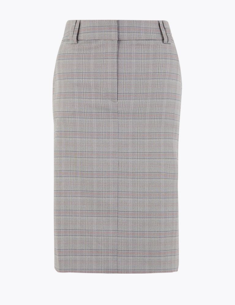 Checked Tailored Pencil Skirt 2 of 5
