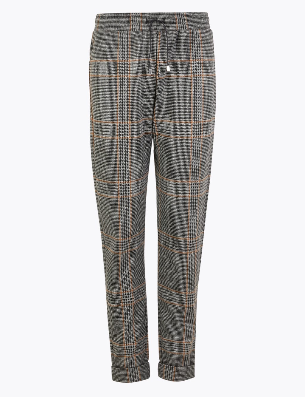 Checked Tapered Ankle Grazer Trousers