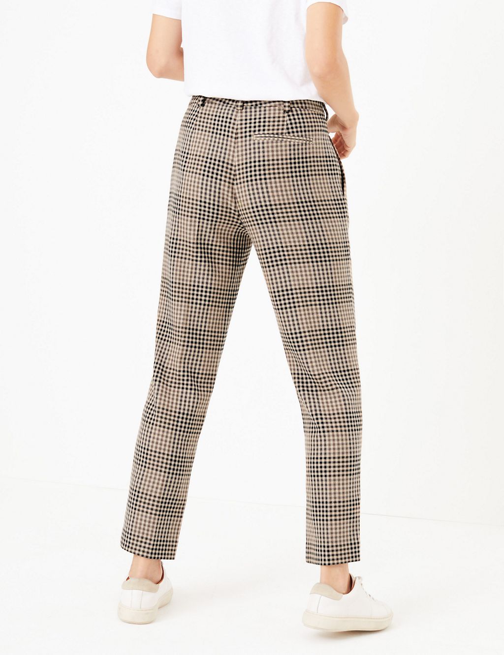 Checked Tapered Ankle Grazer Trousers 2 of 6