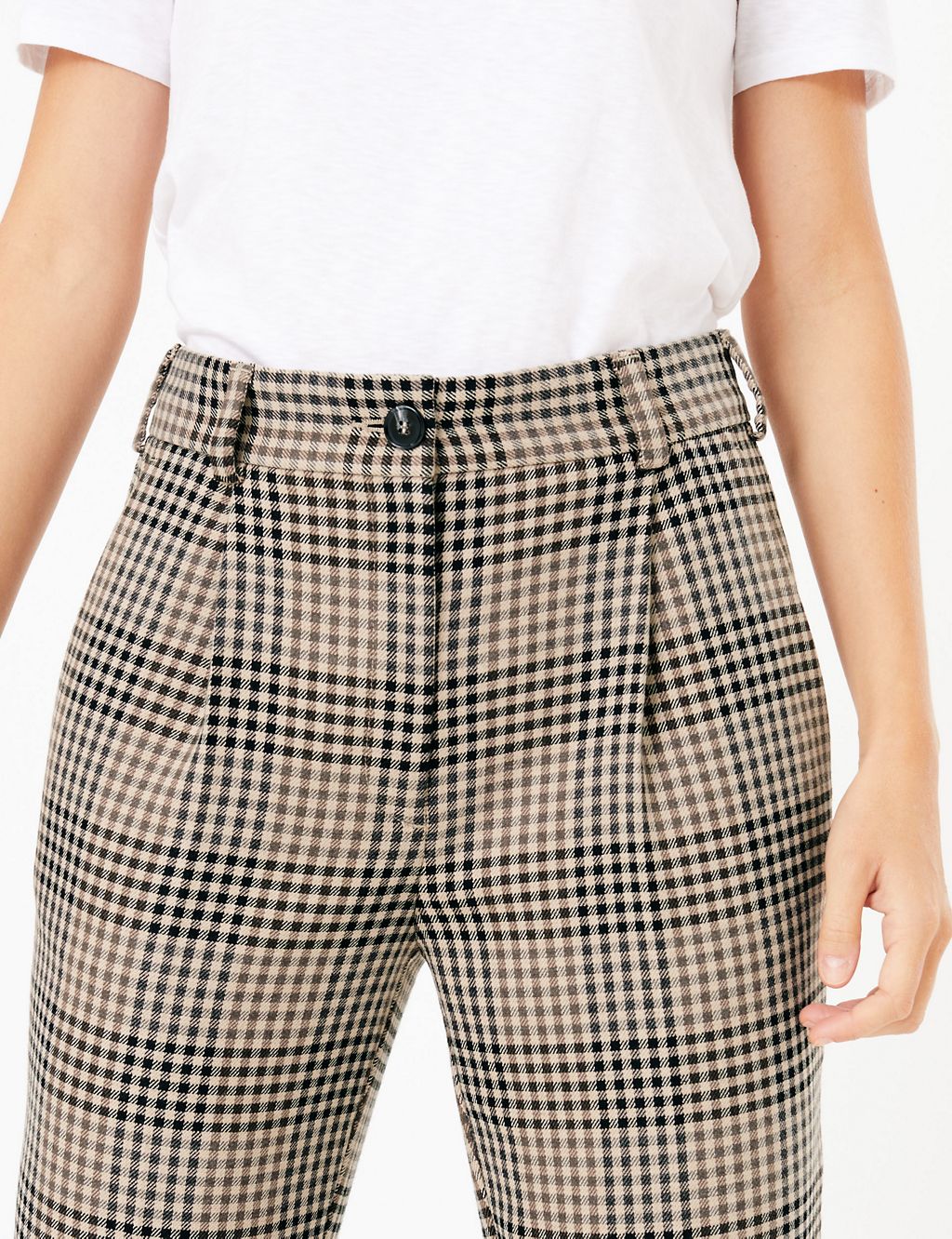 Checked Tapered Ankle Grazer Trousers 4 of 6