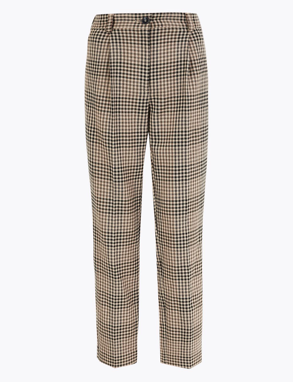 Checked Tapered Ankle Grazer Trousers 1 of 6