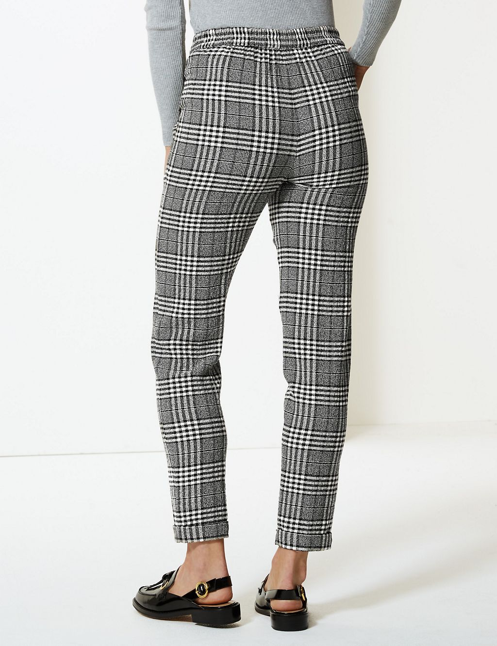 Checked Tapered Leg Trousers 2 of 5