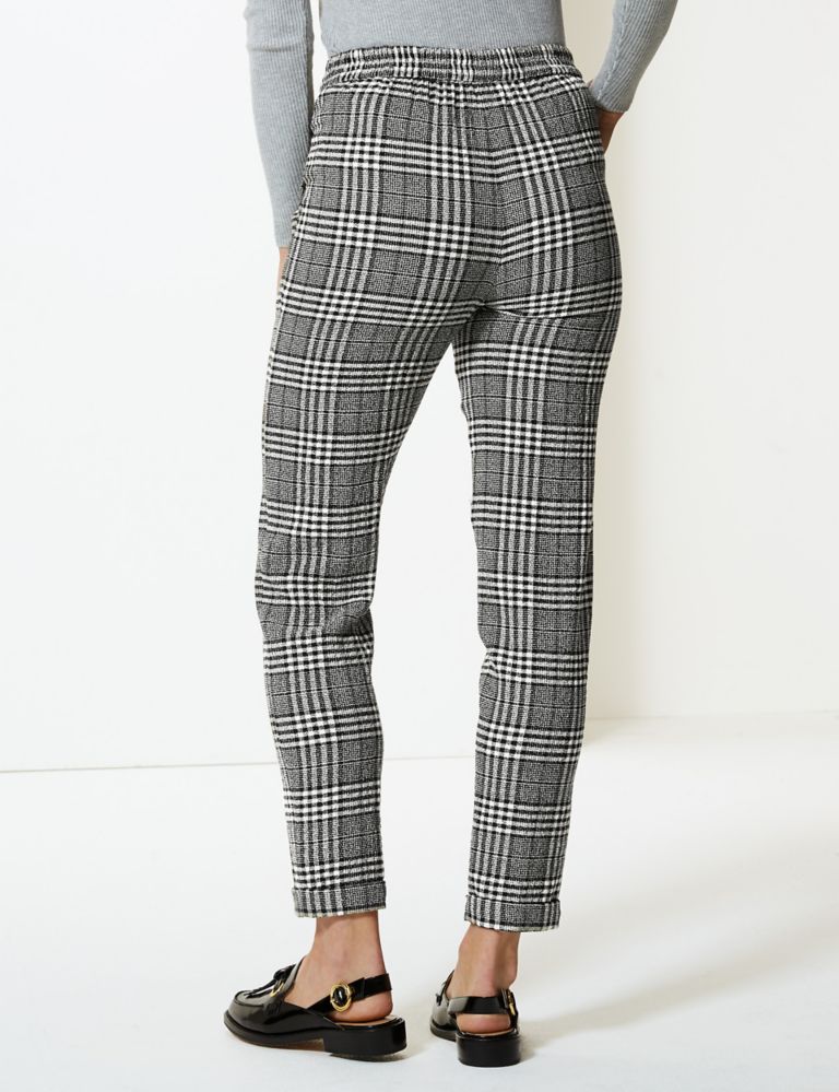 Checked Tapered Leg Trousers 3 of 5