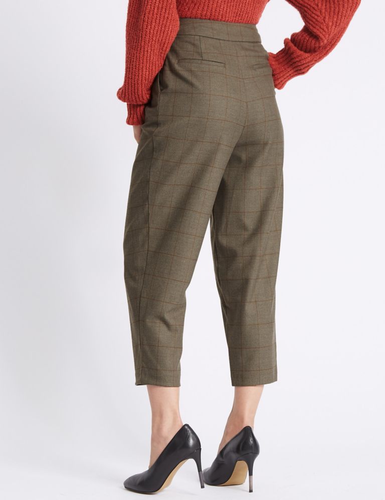Checked Tapered Leg Trousers 4 of 6