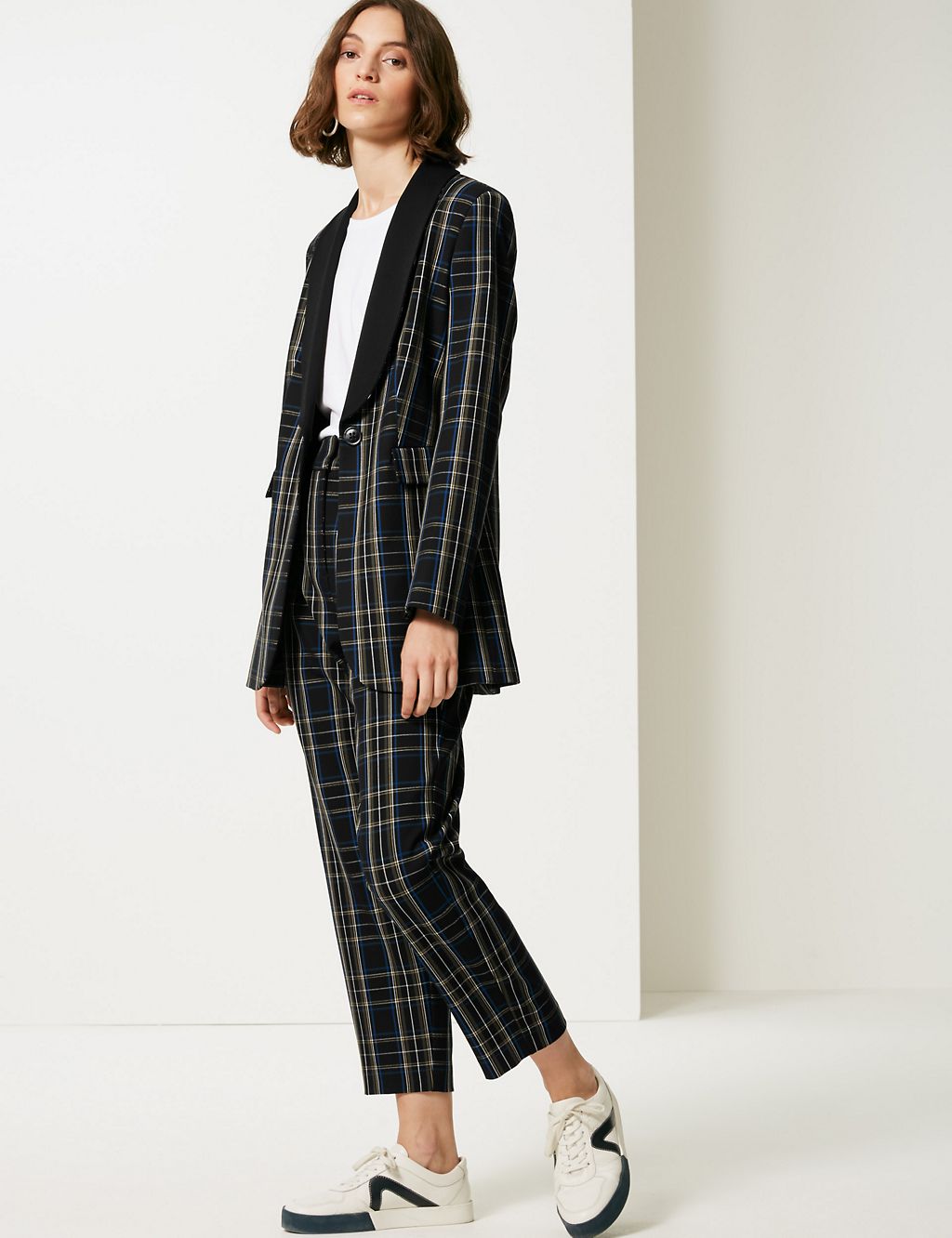 Checked Tapered Leg Trousers 3 of 6