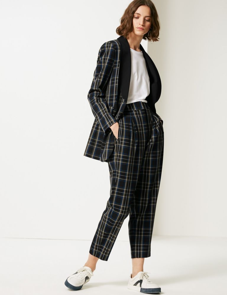 Checked Tapered Leg Trousers 6 of 6
