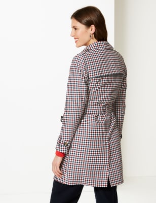 Marks and outlet spencer checked coat