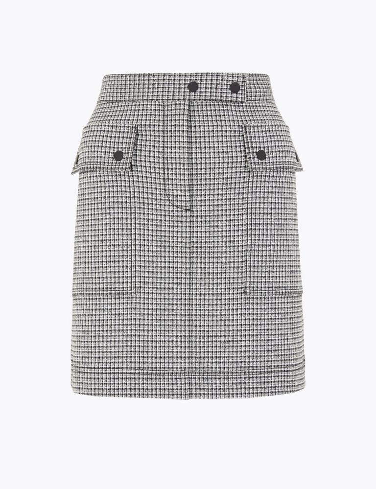 Checked Utility A-Line Mini Skirt 2 of 4