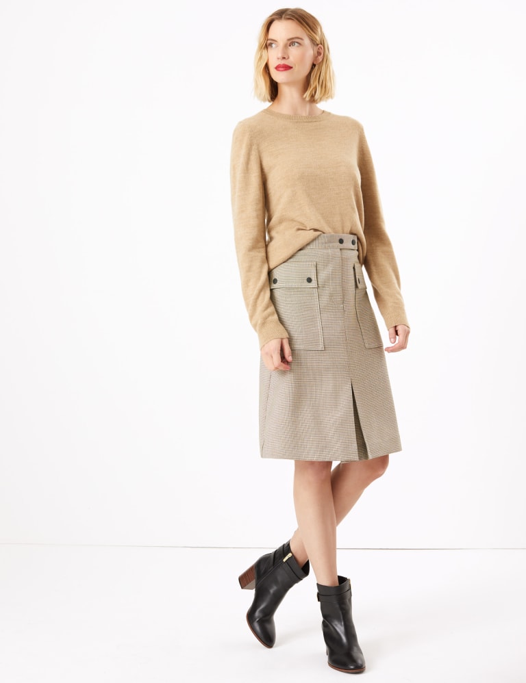 Checked Utility A Line Skirt M S Collection M S