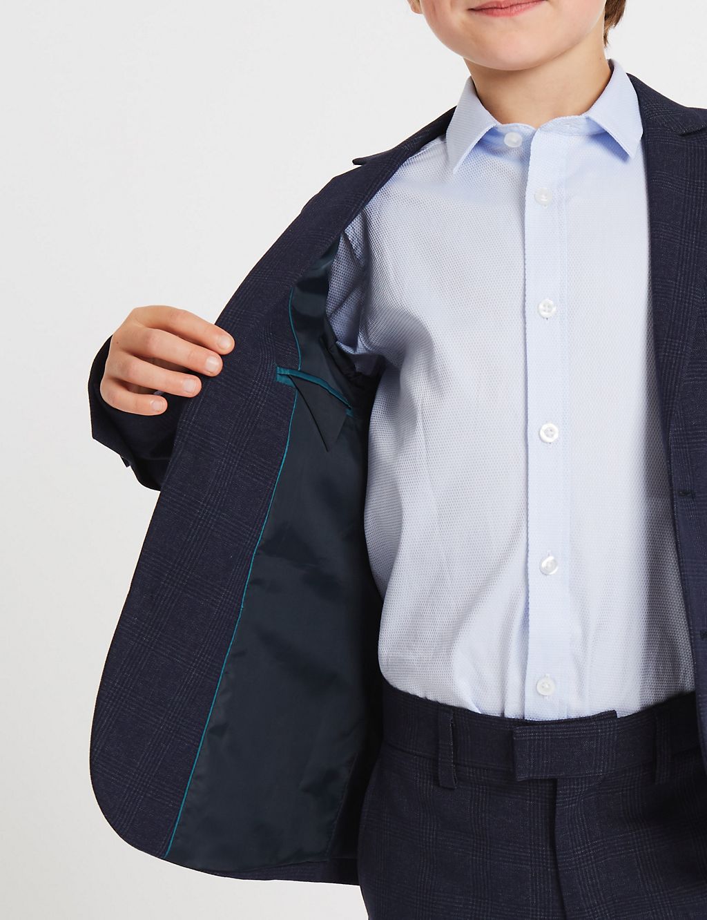 Checked V-Neck Jacket (3-14 Years) 4 of 9