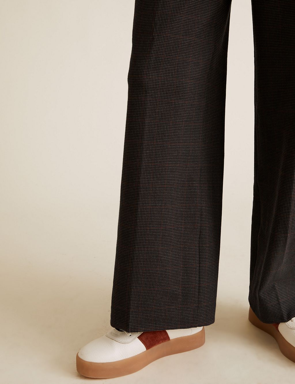 Checked Wide Leg High Waisted Trousers 5 of 5