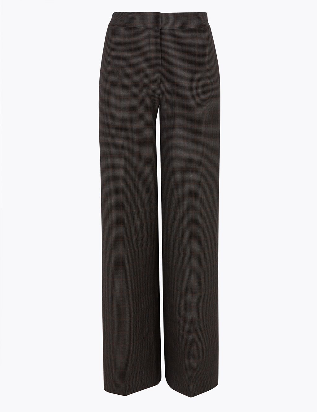 Checked Wide Leg High Waisted Trousers 1 of 5