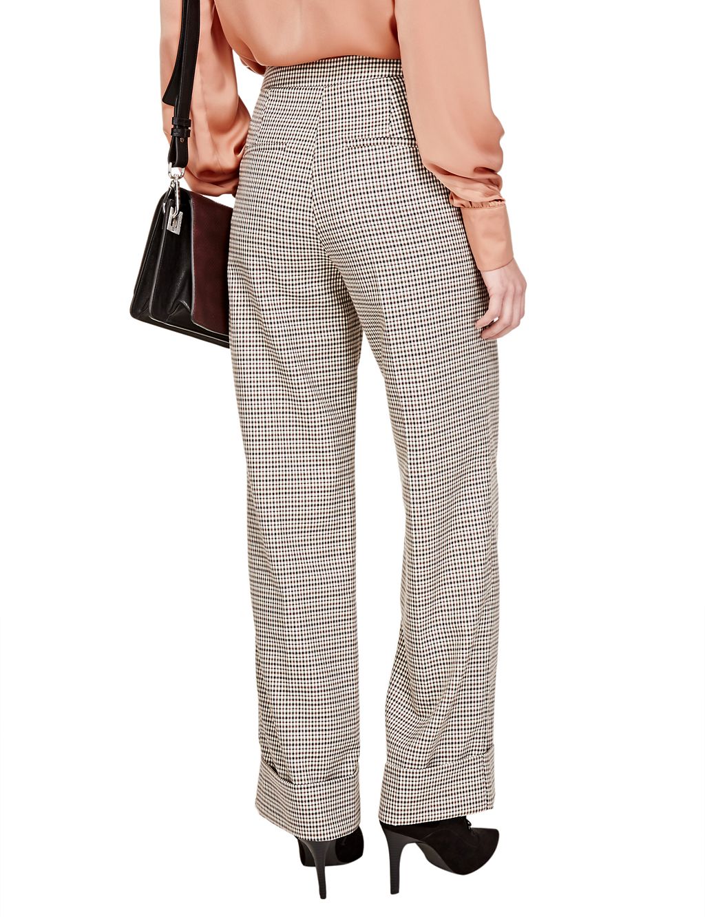 Checked Wide Leg Trousers 4 of 4