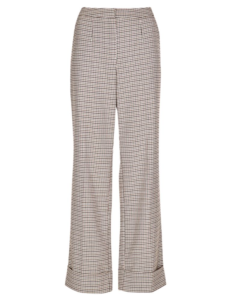 Checked Wide Leg Trousers 3 of 4
