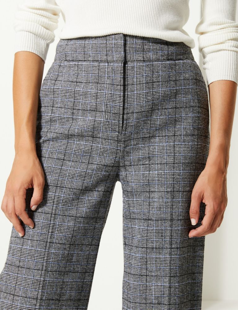 Checked Wide Leg Trousers 5 of 6