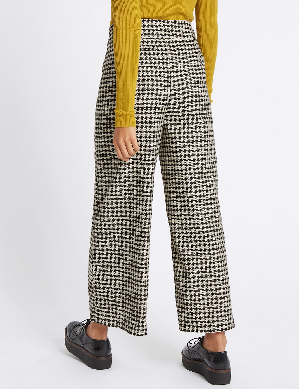 Checked Wide Leg Trousers 4 of 6