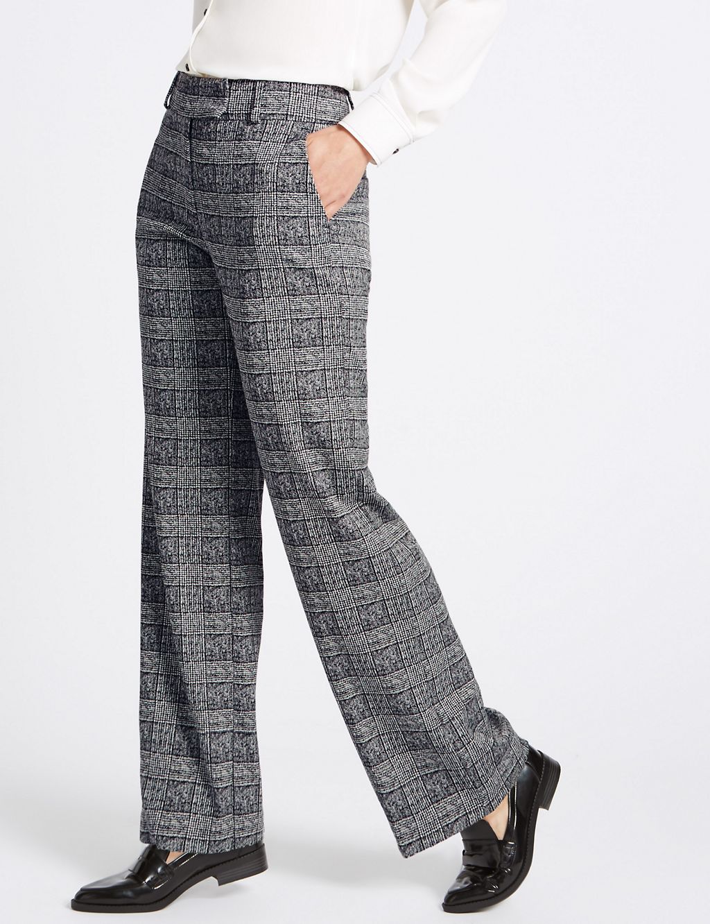 Checked Wide Leg Trousers 3 of 3