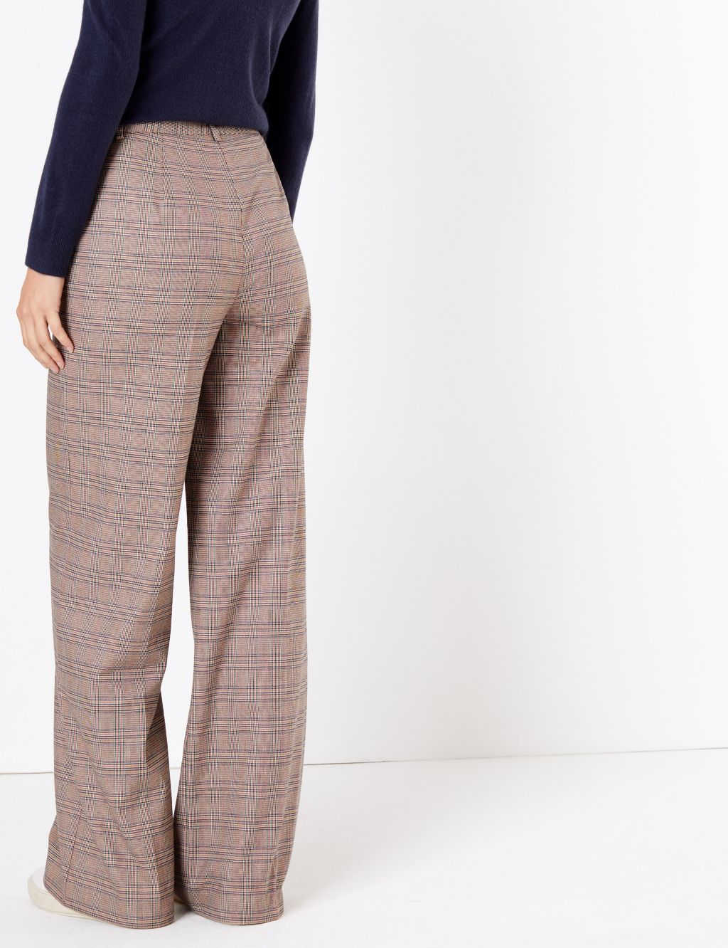 Checked Wide Leg Trousers 2 of 5