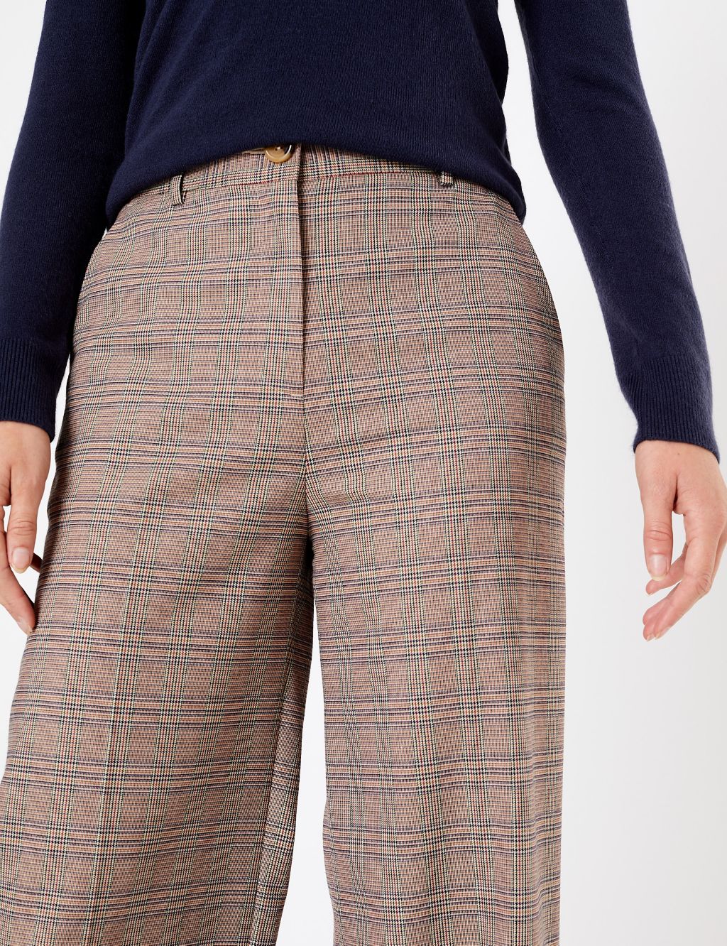 Checked Wide Leg Trousers 4 of 5