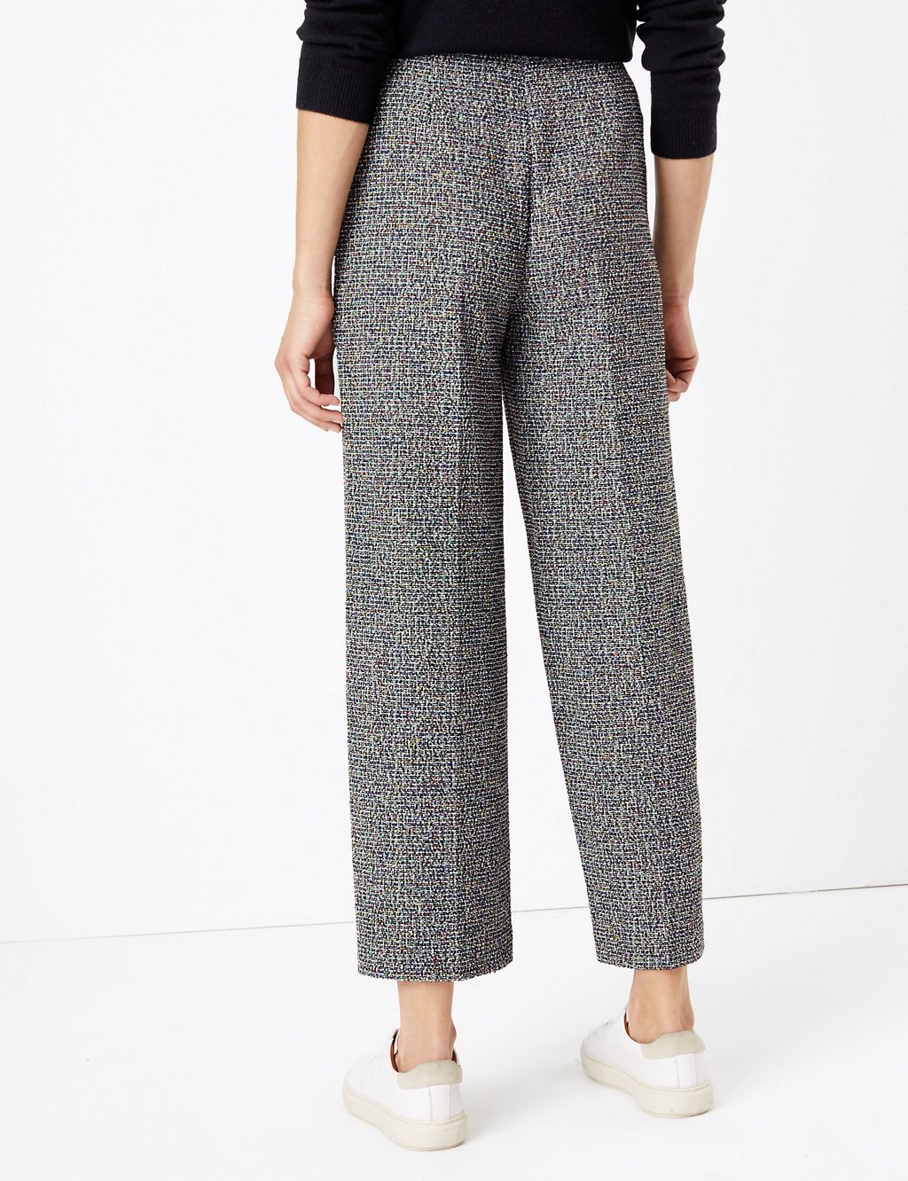 Checked Wide Leg Trousers | M&S Collection | M&S
