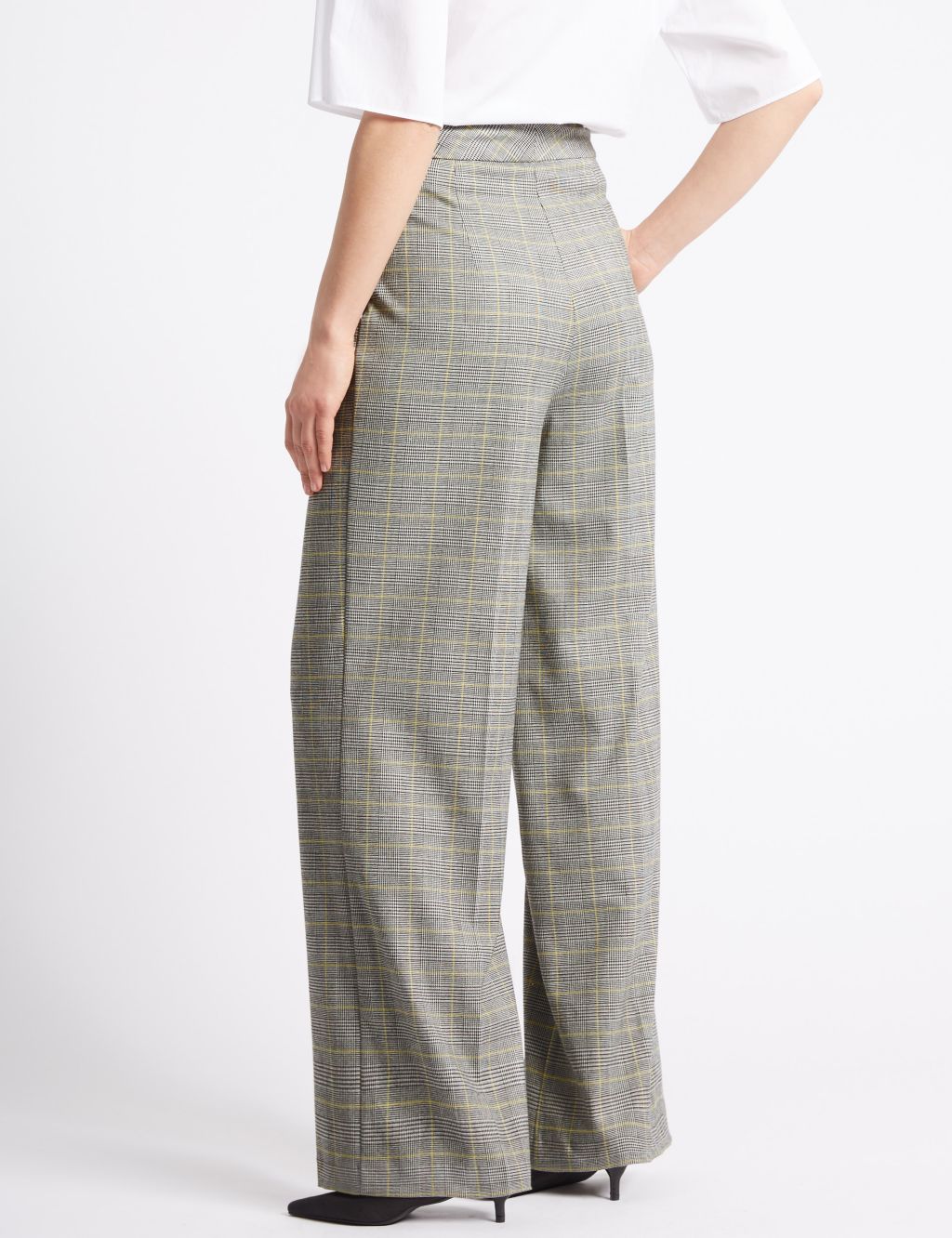 Checked Wide Leg Trousers 2 of 6