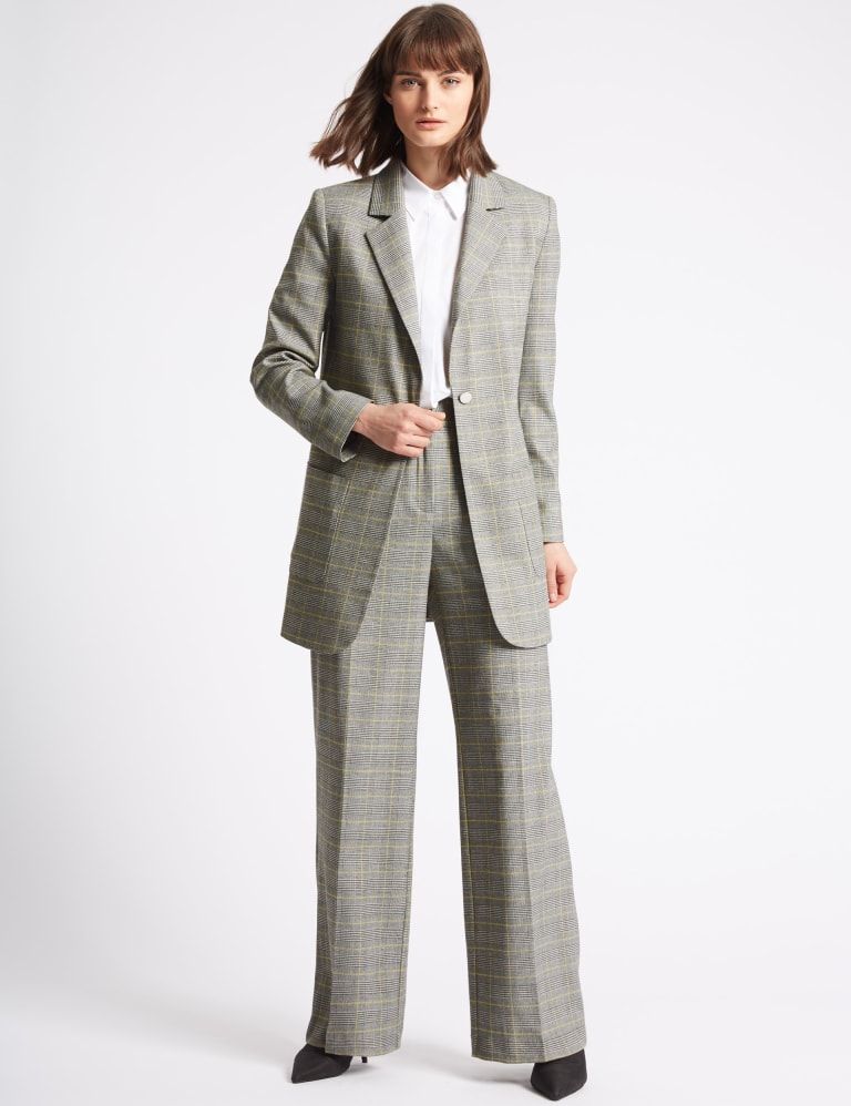 Checked Wide Leg Trousers 6 of 6