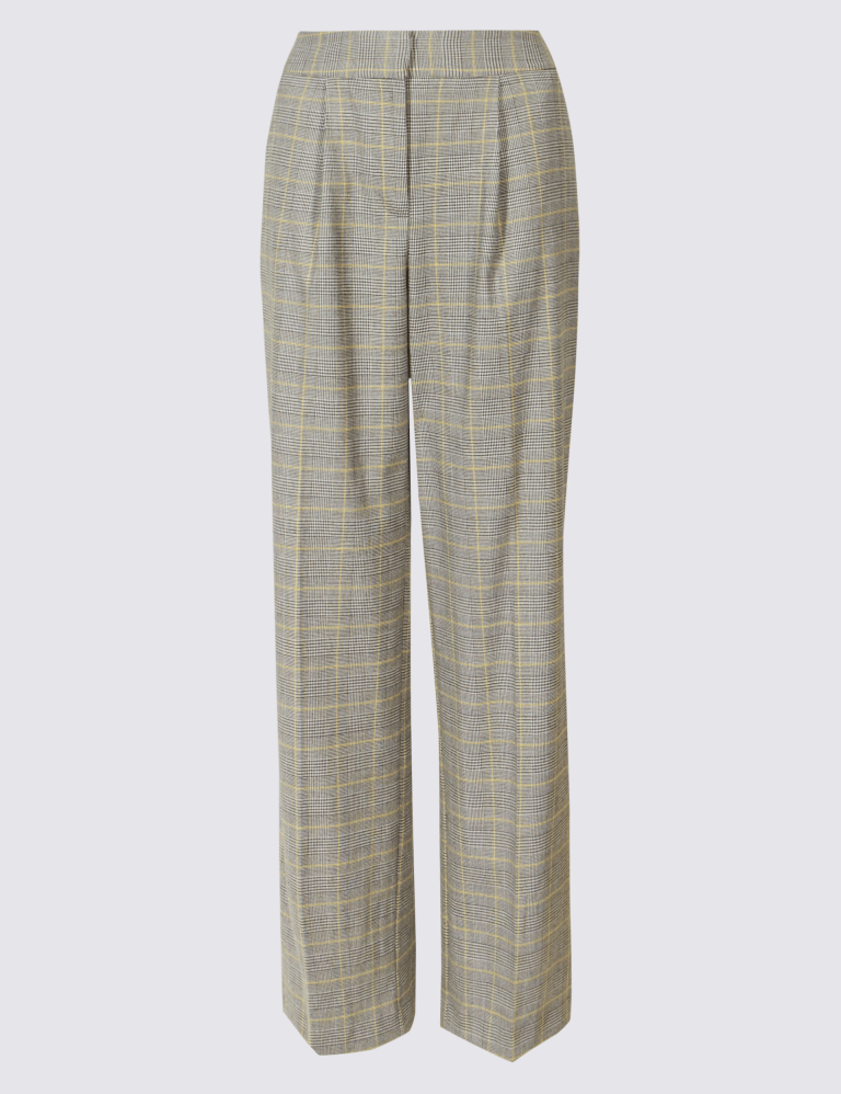 Checked Wide Leg Trousers 2 of 6