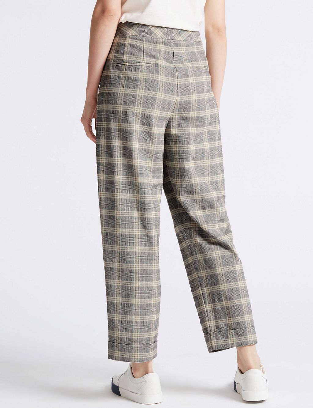 Checked Wide Leg Trousers 6 of 7