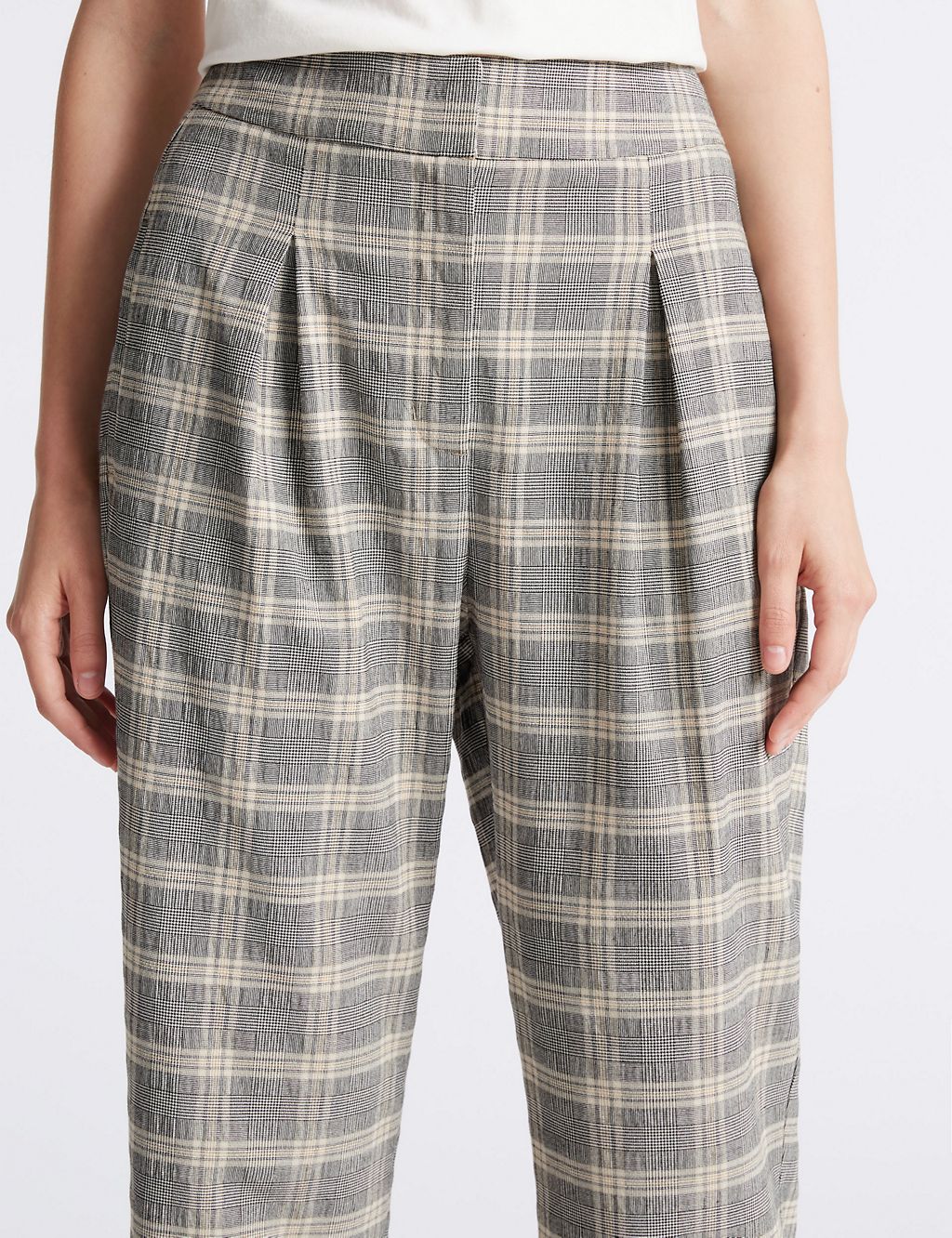 Checked Wide Leg Trousers 7 of 7