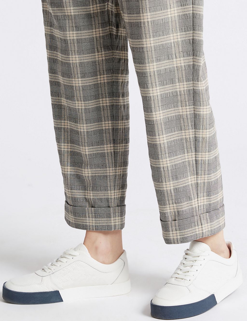 Checked Wide Leg Trousers 4 of 7