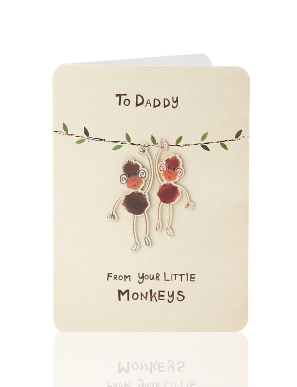 Cheeky Monkey Daddy Birthday Card Image 1 of 2