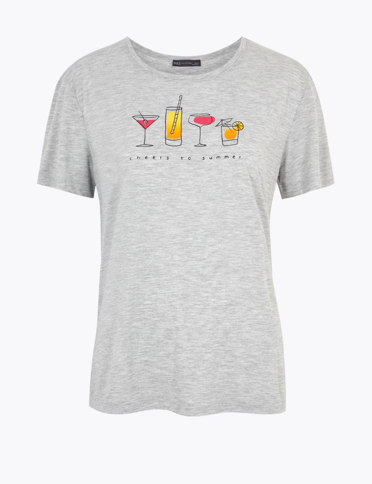 Cheers To Summer Slogan Relaxed T-Shirt 2 of 4