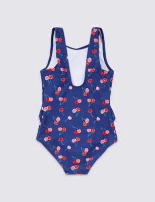 Cheery Print Frill Swimsuit (3-16 Years) Image 2 of 3