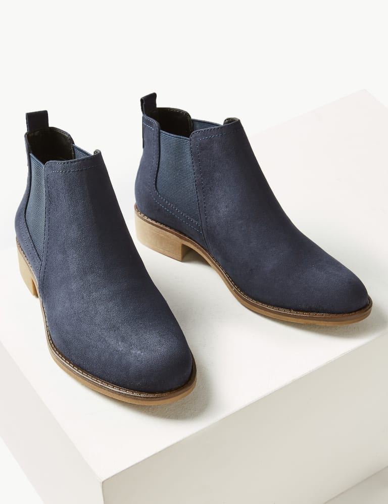 Chelsea Block Heel Ankle Boots M S Collection M S