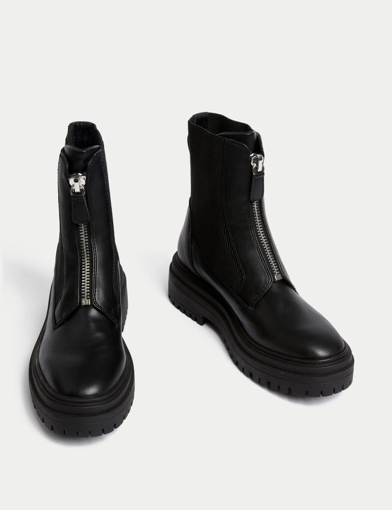 M&s ladies black ankle hot sale boots