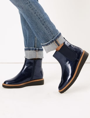 M&s navy 2024 ankle boots