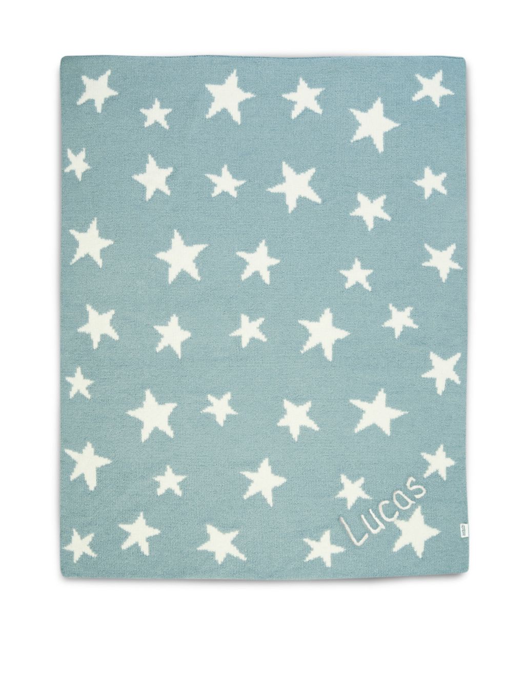 Chenille Blanket - Blue Star 1 of 2