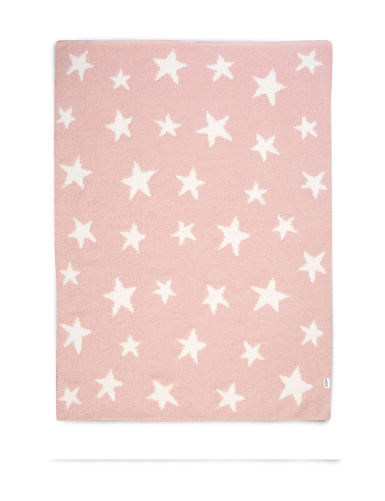 Chenille Blanket - Pink Star 1 of 2