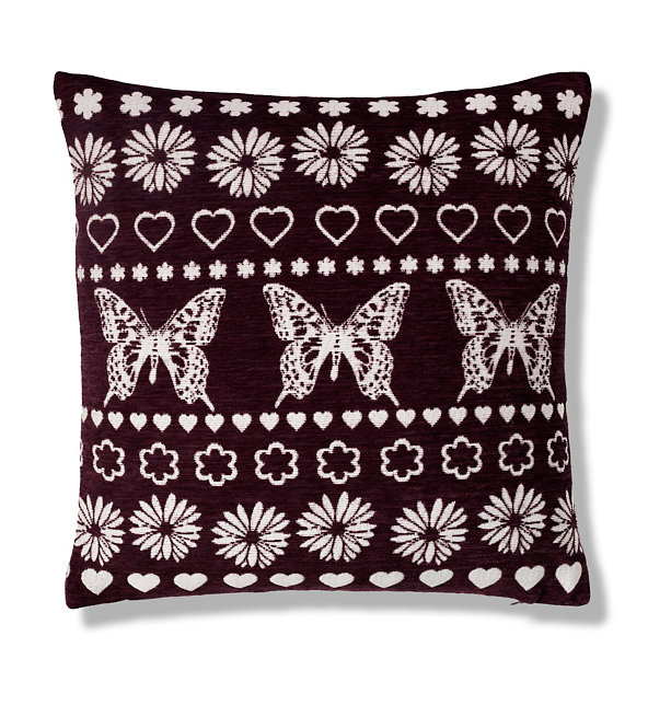 Chenille Butterfly Cushion Image 1 of 1