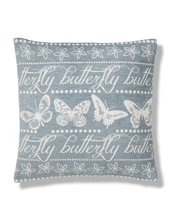 Chenille Butterfly Word Cushion Image 1 of 2