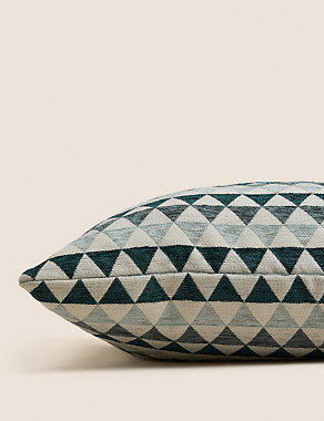 Chenille Geometric Cushion Image 2 of 4